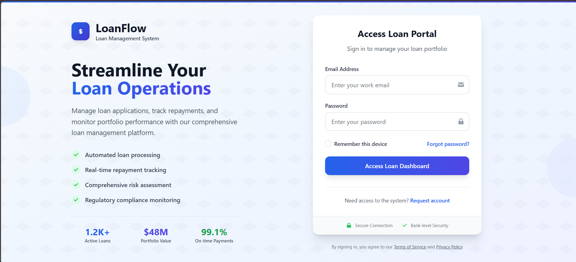 LoanFlow Dashboard
