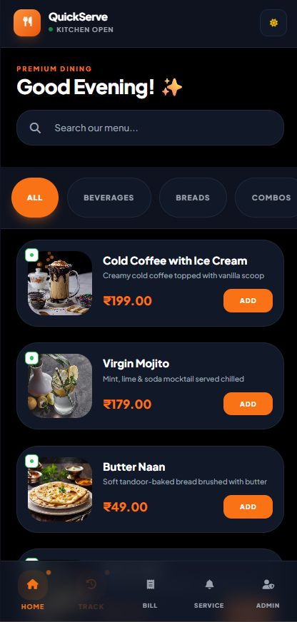 QuickServe Food App
